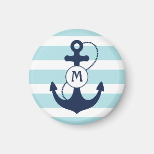 Nautisch anker-Mongram Magneet