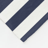Nautisch Anker Navy Blauw en Wit Stripes Custom Fleece Deken (Hoek)