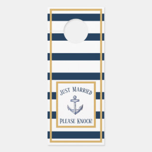Nautisch anker Navy Stripes Net Getrouwd