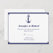 Nautisch anker op Navy Response Kaart (Voorkant / Achterkant)