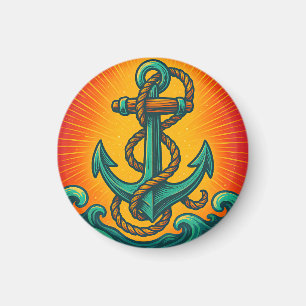 Nautisch anker Pop Art Magneet