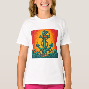 Nautisch anker Pop Art T-shirt