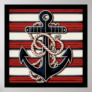 Nautisch anker poster