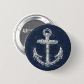  Nautisch Anker Ronde Button 5,7 Cm (Voorkant /achterkant)