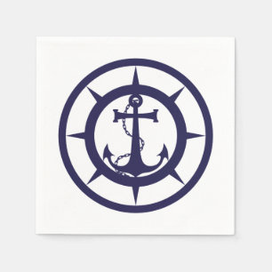 Nautisch anker servetten