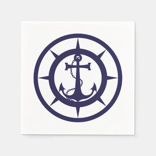 Nautisch anker servetten (Voorkant)