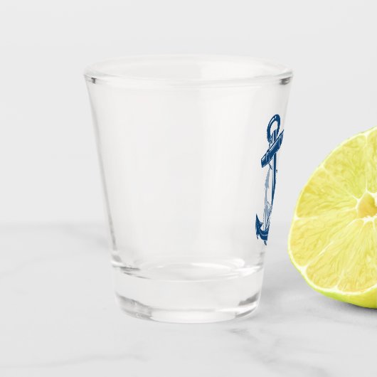 Nautisch anker shot glas (Links)