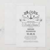 Nautisch anker strand vrijgezellenfeest kaart (Voorkant / Achterkant)