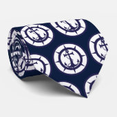 Nautisch anker stropdas (Opgerold)