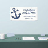 Nautisch Anker Thema Bruiloft Banner (Beurs)
