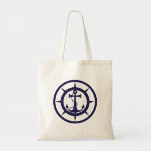 Nautisch anker tote bag