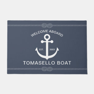 Nautisch anker touw boot naam deurmat