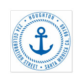 Nautisch anker & touw | Teruggaveadres Zelfinktende Stempel (Design)