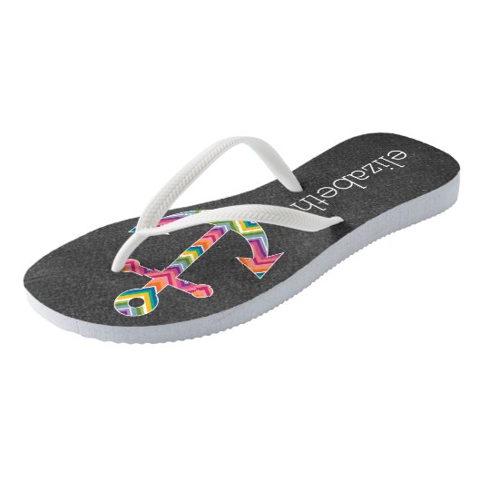 Nautisch Ankerkarton met heldere kazen Teenslippers (Schuin)