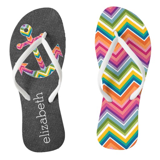Nautisch Ankerkarton met heldere kazen Teenslippers (Voetbed)