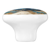 Nautisch ankerstrand keramische knop (Zijkant)