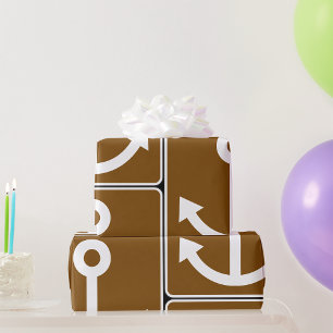 Nautisch ankerteken cadeaupapier
