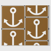 Nautisch ankerteken cadeaupapier (Vlak)