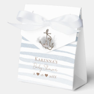 Nautisch avontuur witte baby shower bedankdoosjes