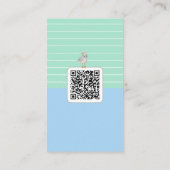 Nautisch Baby shower Gift Registry QR Code Groen Informatiekaartje (Achterkant)