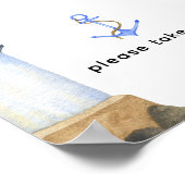 Nautisch baby shower - gunsten, neem er een poster (Hoek)