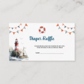 Nautisch Baby shower Luierschouw Informatiekaartje (Voorkant)