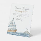 Nautisch Baby shower Luierschouw Reclamebord Met Voetstuk (Voorkant)