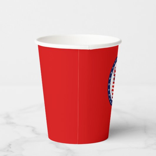 Nautisch Baby shower Papieren beker met Ahoy Het i (Rechts)