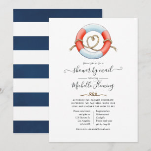 Nautisch Baby shower per post Kaart