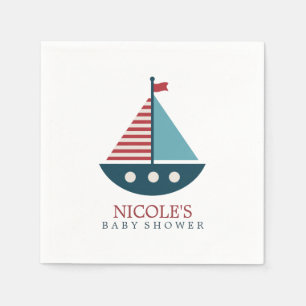 Nautisch Baby shower Servetten