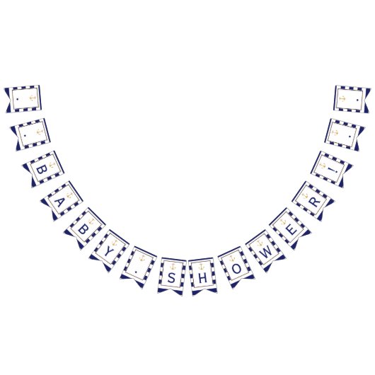 Nautisch Baby shower Vlaggetjes (Alle)