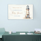Nautisch Baby shower Vuurtoren Welkom Spandoek (Beurs)
