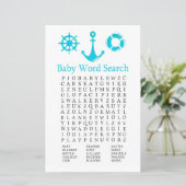Nautisch Baby shower Word-zoekspel (Staand voorkant)