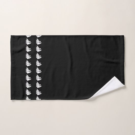 Nautisch bad aangepaste naam kapitein Sailboat Bat Bad Handdoek (Handdoek)