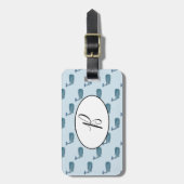 nautisch Bagagelabel voor de blauwe vinvis (Voorkant verticaal)