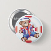 nautisch beer ronde button 5,7 cm (Voorkant /achterkant)