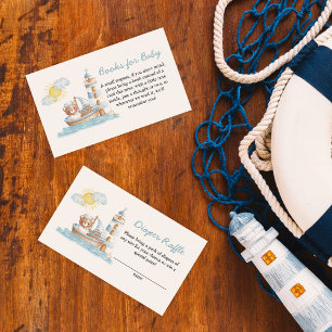 Nautisch Beer Waterverf Boat Boeken voor Baby Informatiekaartje