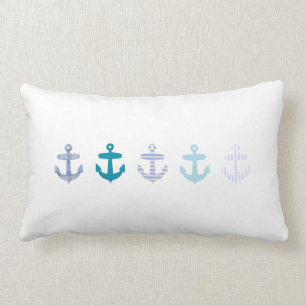 Nautisch blauw Anchors-ontwerp Kussen