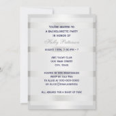 Nautisch Blauw Anker Zilver WT BG V Bachelorette Kaart (Achterkant)