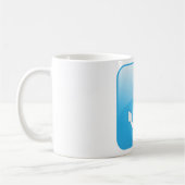 Nautisch blauw ankerpictogram Modern Maritime Koffiemok (Links)