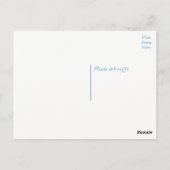 Nautisch Blauw Dank u Vuurtoren & Zeilboot Briefkaart (Achterkant)