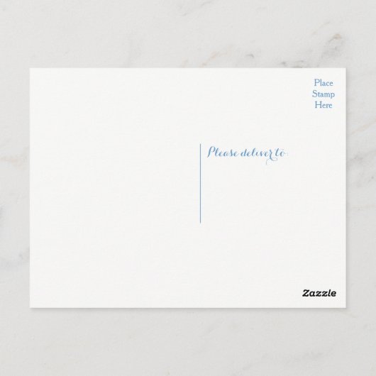 Nautisch Blauw Dank u Vuurtoren & Zeilboot Briefkaart (Achterkant)