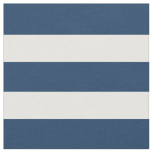 Nautisch blauw en wit 1 inch gestreept stof