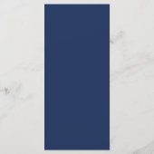 Nautisch Blauw Hart Touw Monogram Bruiloft Menu (Achterkant)