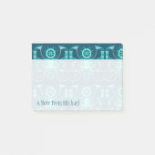 Nautisch blauw ontwerp | Jouw namen toevoegen Post-it® Notes (Voorkant)