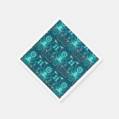 Nautisch blauw ontwerp servet (Hoek)