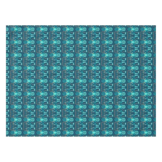 Nautisch blauw ontwerp tafelkleed (Voorkant (Horizontaal))