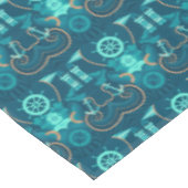 Nautisch blauw ontwerp tafelkleed (Gekanteld)