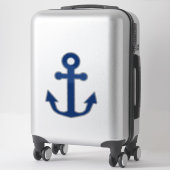Nautisch Blauw Schip Anker Sticker (Koffer)