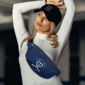 Nautisch Blauw Touw Hart Anker Monogram Bruiloft Heuptasje